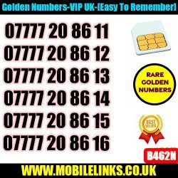 Golden Numbers VIP UK EE Network SIM Card – Easy to Remember Numbers- B462N